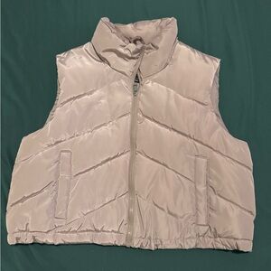 Women's Puffer Vest - Cream